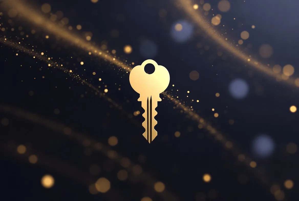 Clé immobilière dorée symbolisant l'accès à la propriété - crédit immobilier 2026